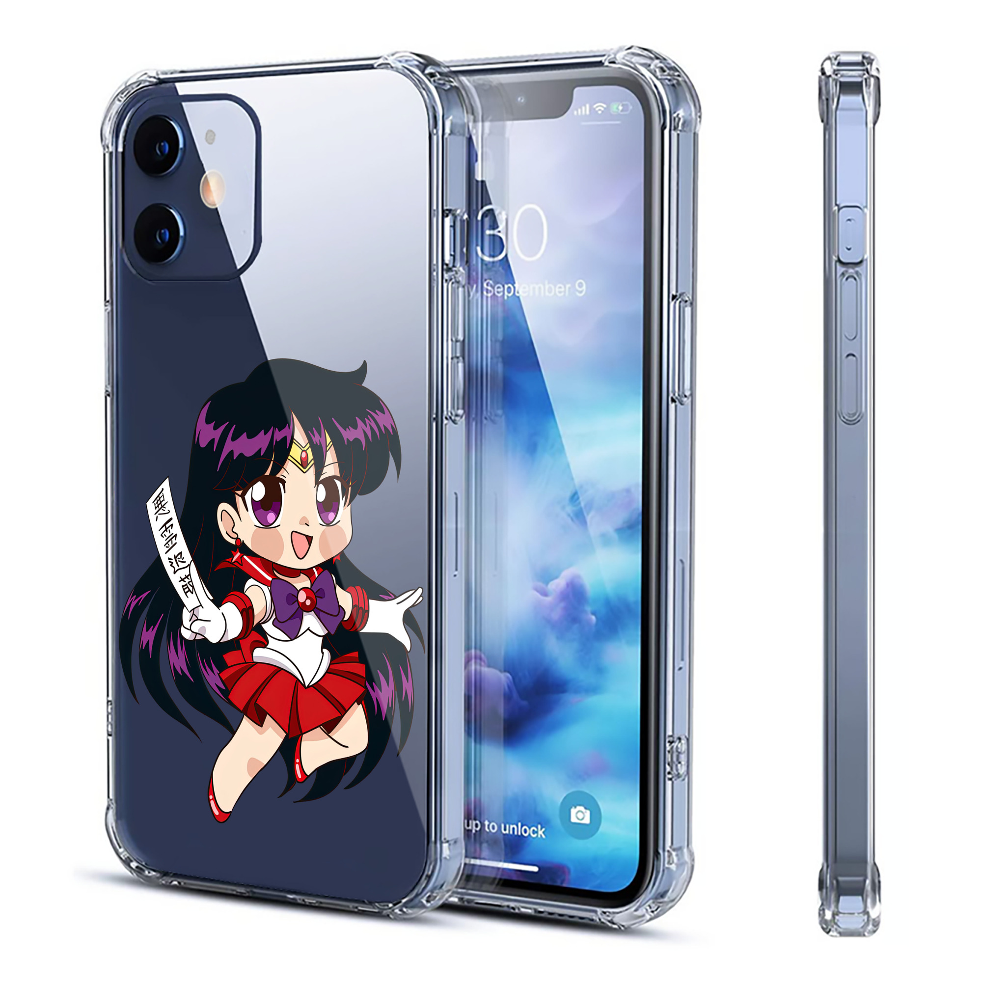 （画像用） 美少女戦士セーラームーン 火野レイ ひの レイ Sailor Moon Hino Rei （セーラーマーズ,Sailor Mars） 【iPhone 12シリーズ対応】透明スマホケース（クリアソフトケース）